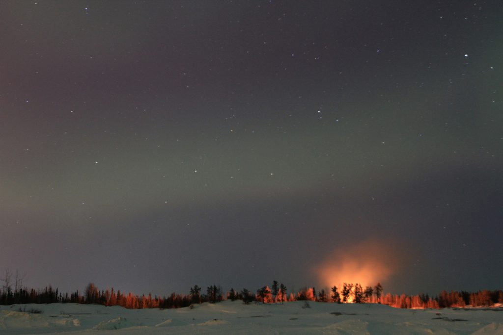 Bonfire in Yellowknife by Anson Chappell